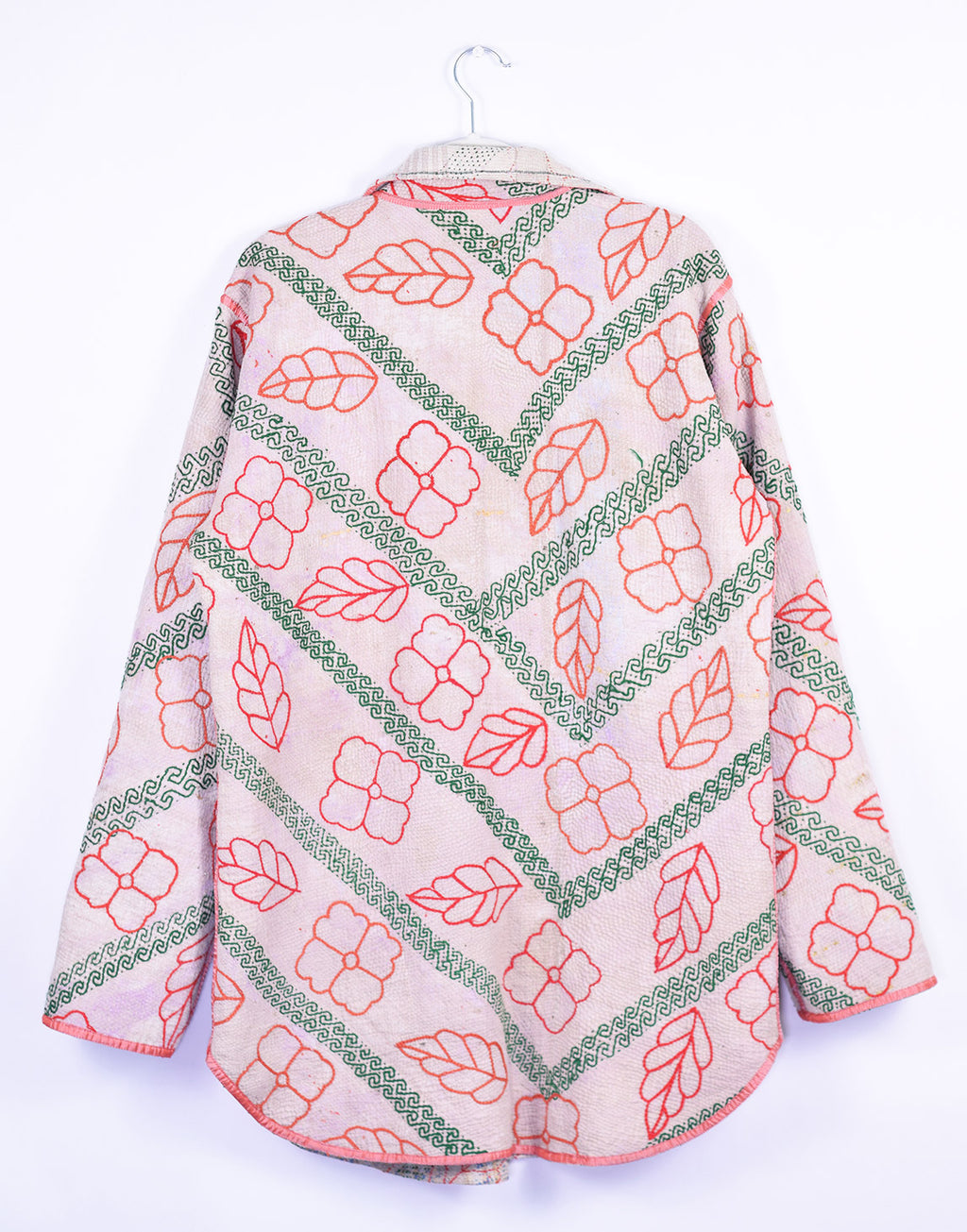 Frankie Long Quilted Reversible Patchwork Kantha Jacket -12 image 1
