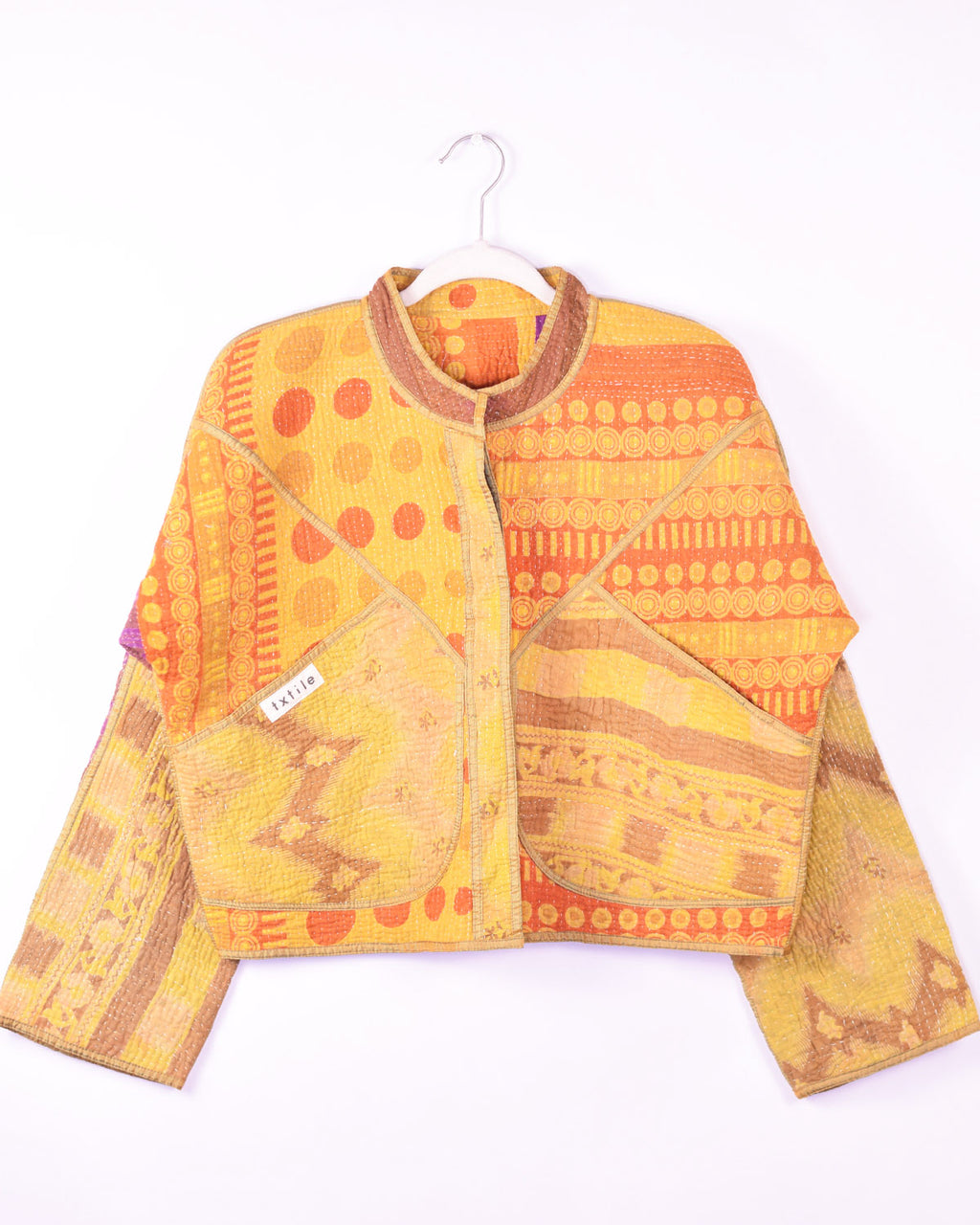 Sofie Quilted Reversible Patchwork Kantha Jacket - 03 image 2