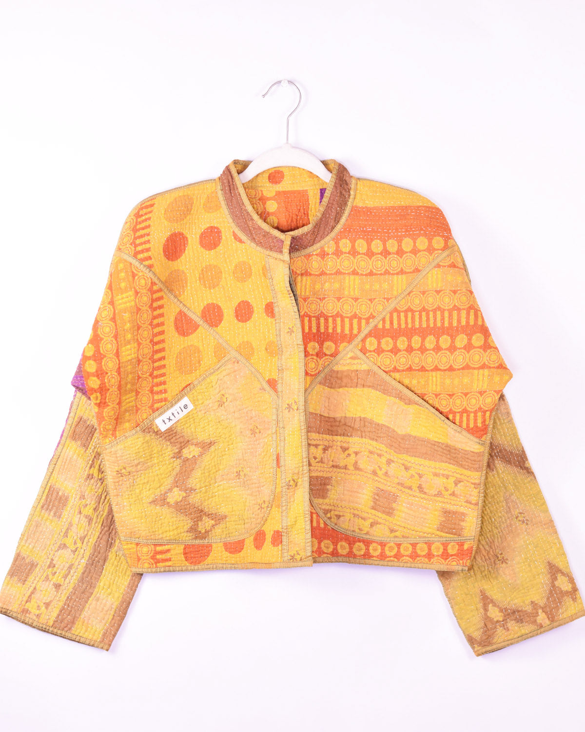 Sofie Quilted Reversible Patchwork Kantha Jacket - 03 image 2
