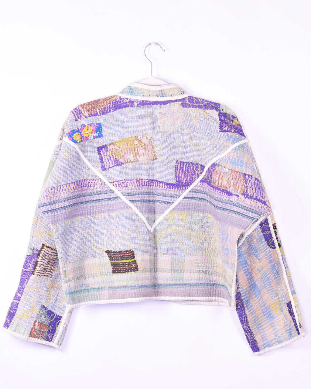 Sofie Quilted Reversible Patchwork Kantha Jacket -13 image 1