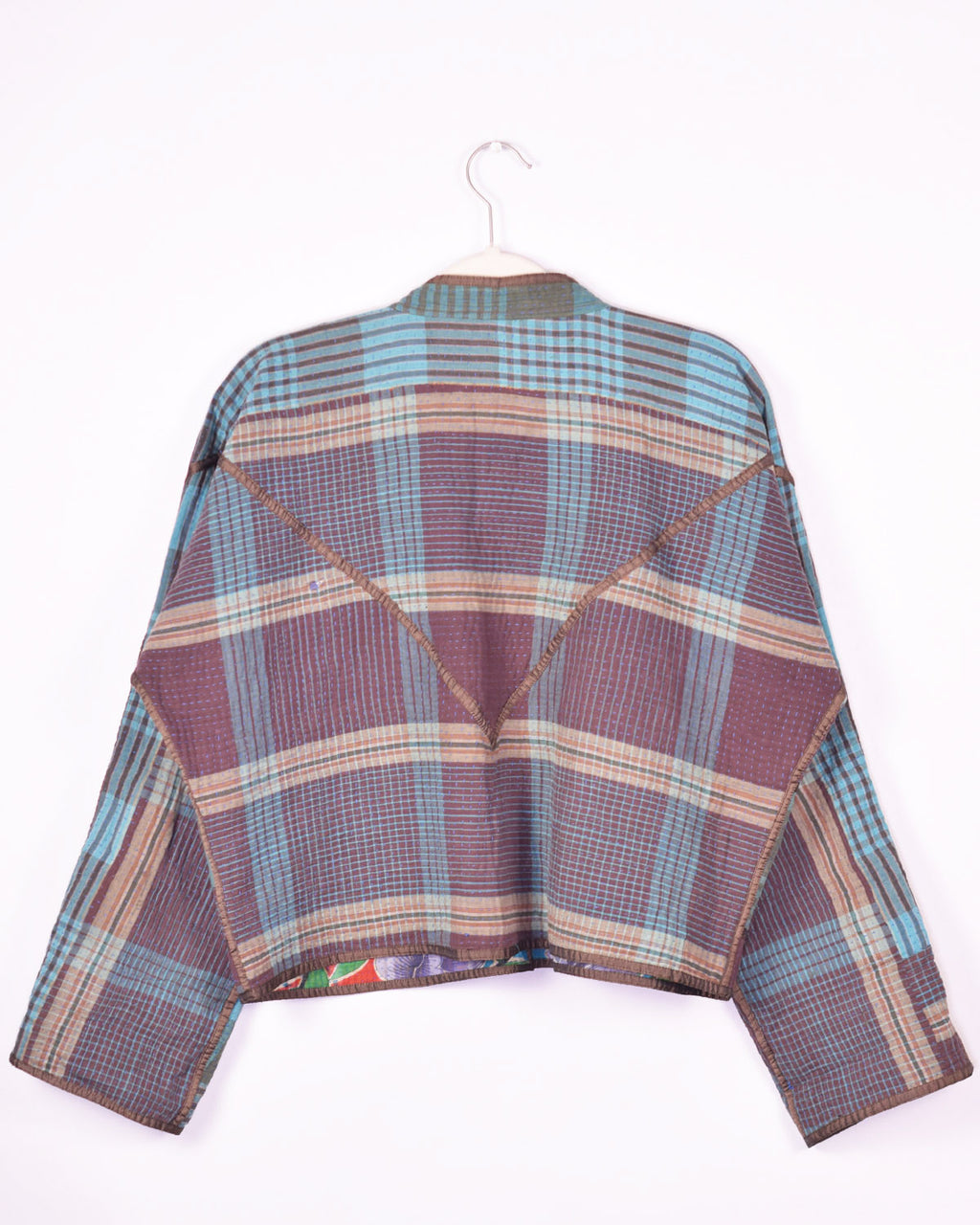 Sofie Quilted Reversible Patchwork Kantha Jacket -17 image 1