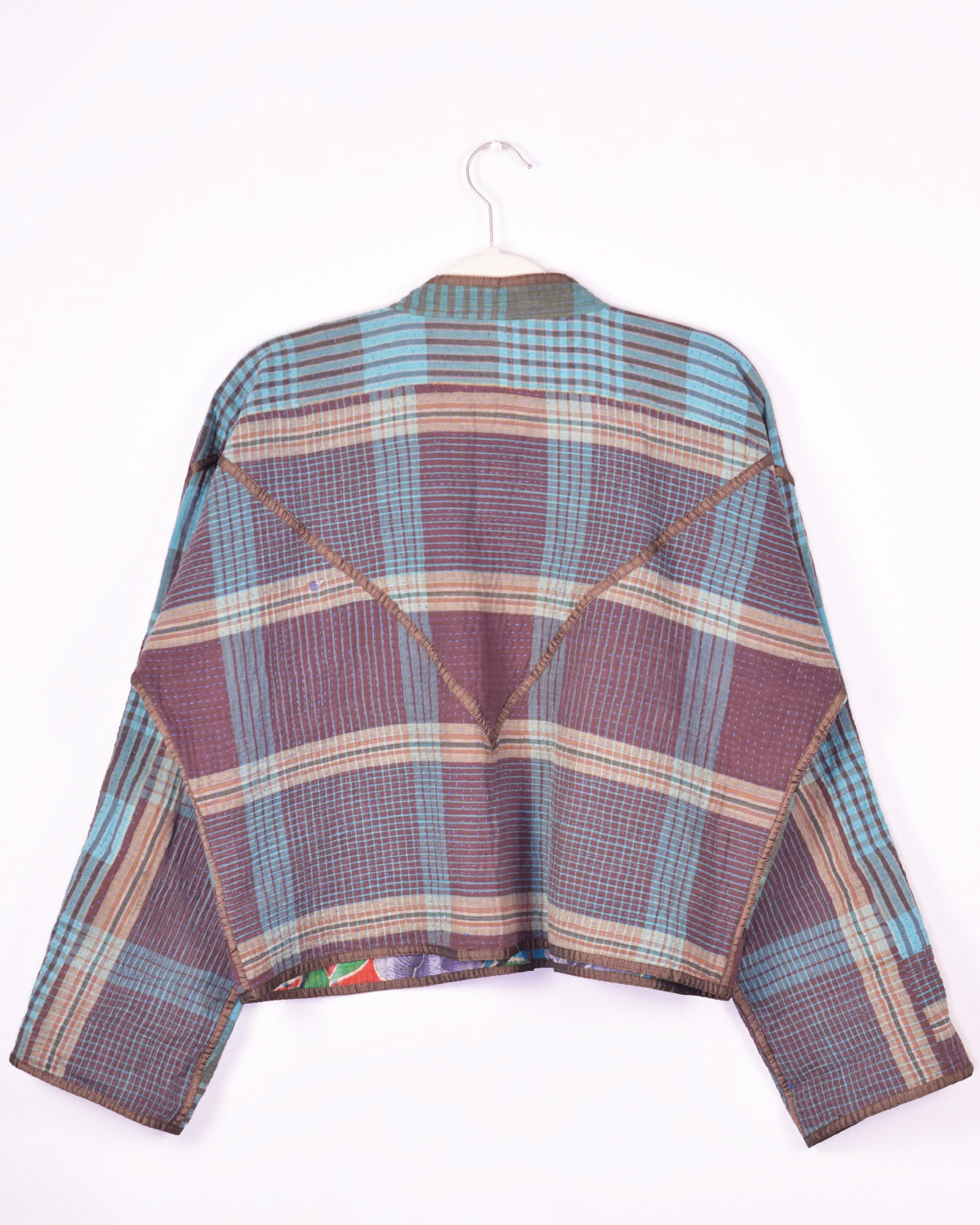 Sofie Quilted Reversible Patchwork Kantha Jacket -17 image 1