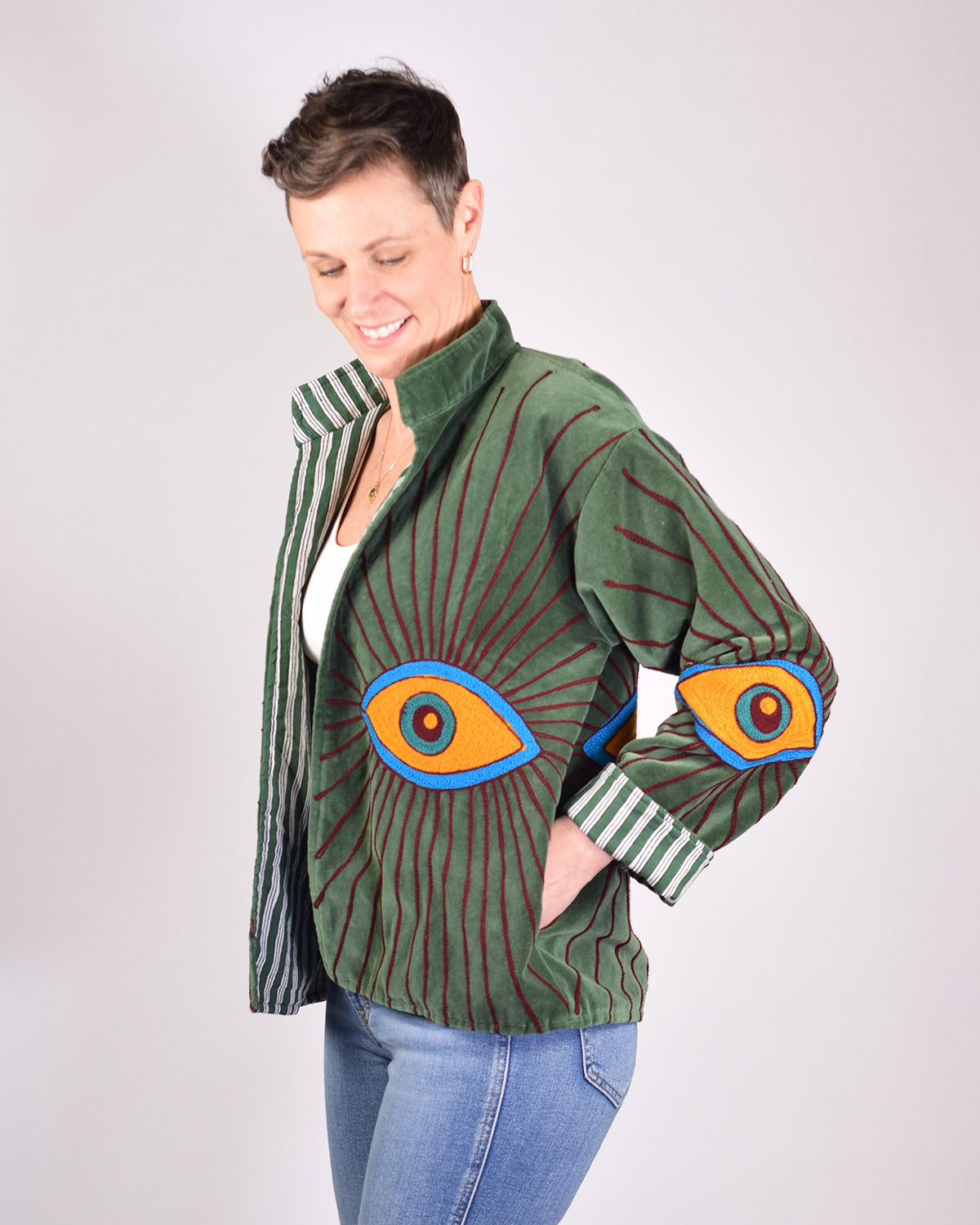 Velvet Evil Eye Jacket - 05 image 2