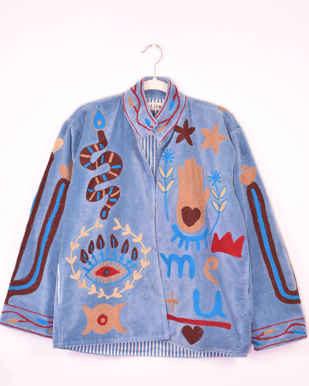 Me + You Embroidered Velvet Jacket - 01 image 0