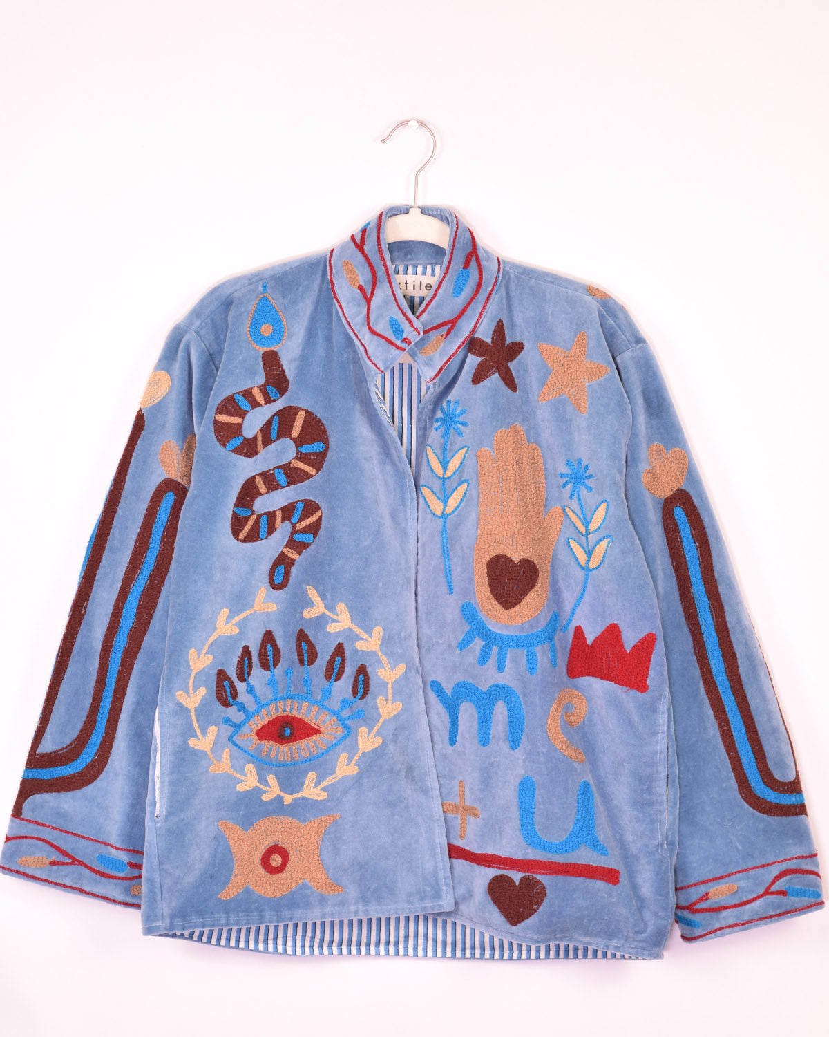 Me + You Embroidered Velvet Jacket - 01 image 0