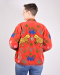 Leopard Jungle Embroidered Velvet Jacket - 04 image 0