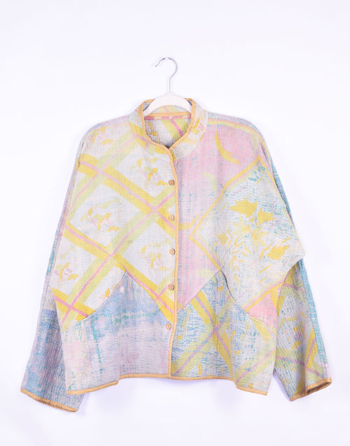 Charlie Quilted Reversible Patchwork Kantha Jacket - 03 image 0
