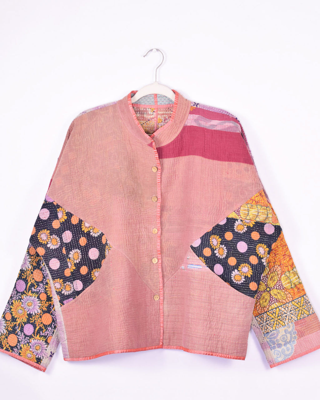 Charlie Quilted Reversible Patchwork Kantha Jacket - 11 image 0