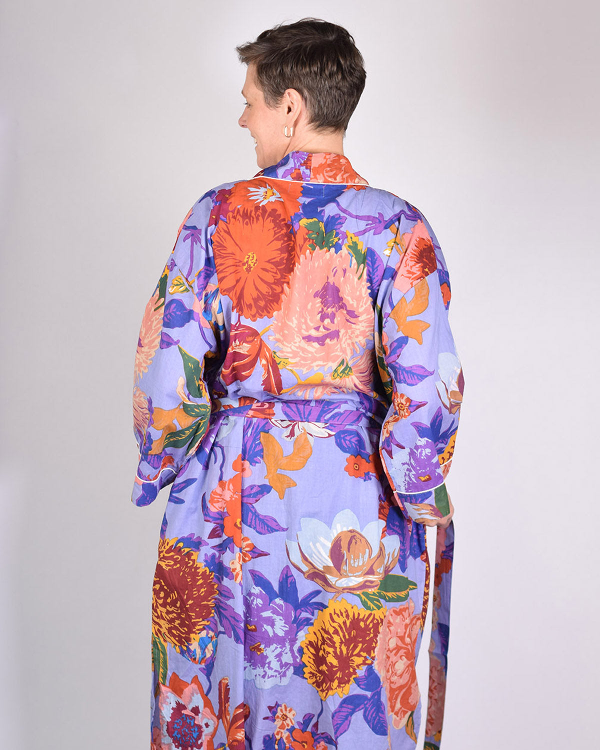 Lightweight Cotton Robe / Kimono - Flower Patch image 8