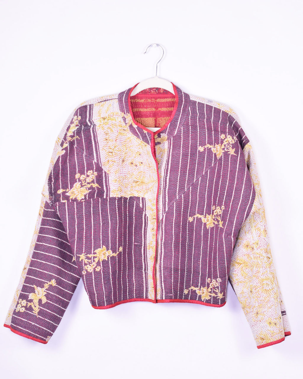 Sofie Quilted Reversible Patchwork Kantha Jacket - 02 image 2