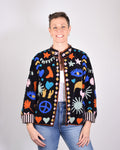 Good Vibes Embroidered Velvet Jacket - 01 image 0