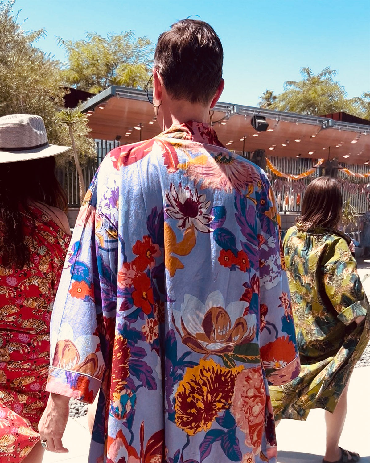 Lightweight Cotton Robe / Kimono - Flower Patch image 1