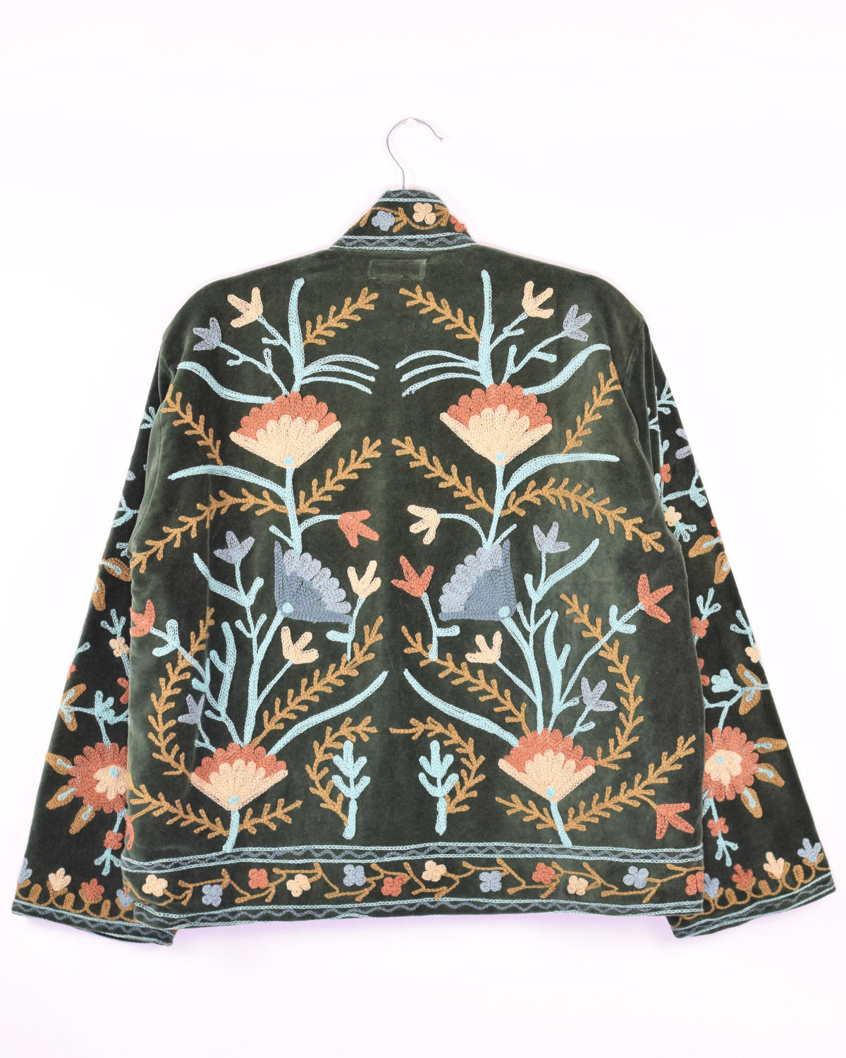 Boho Blooms Embroidered Velvet Jacket - 02 image 1