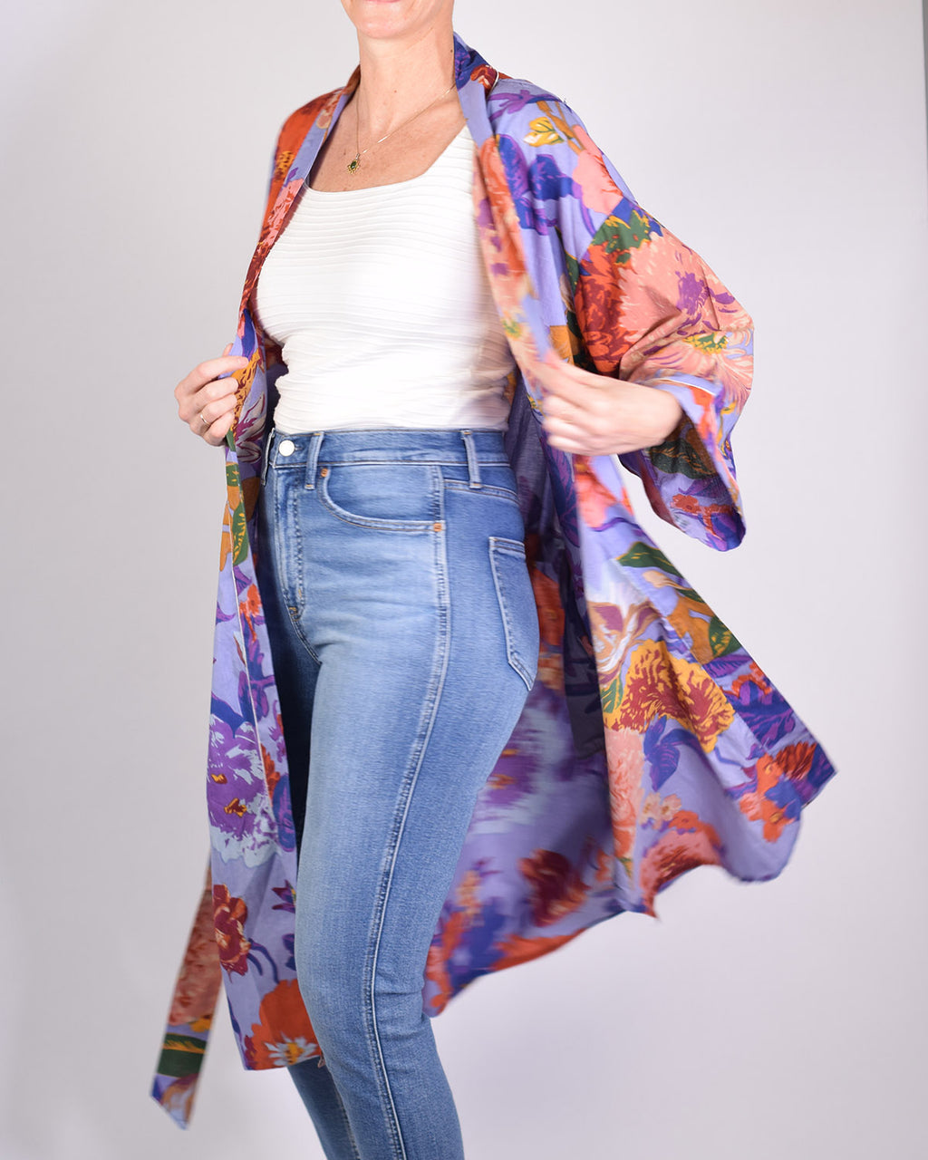 Lightweight Cotton Robe / Kimono - Flower Patch image 11
