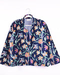 Velvet Printed Jacket - Navy Garden image 0