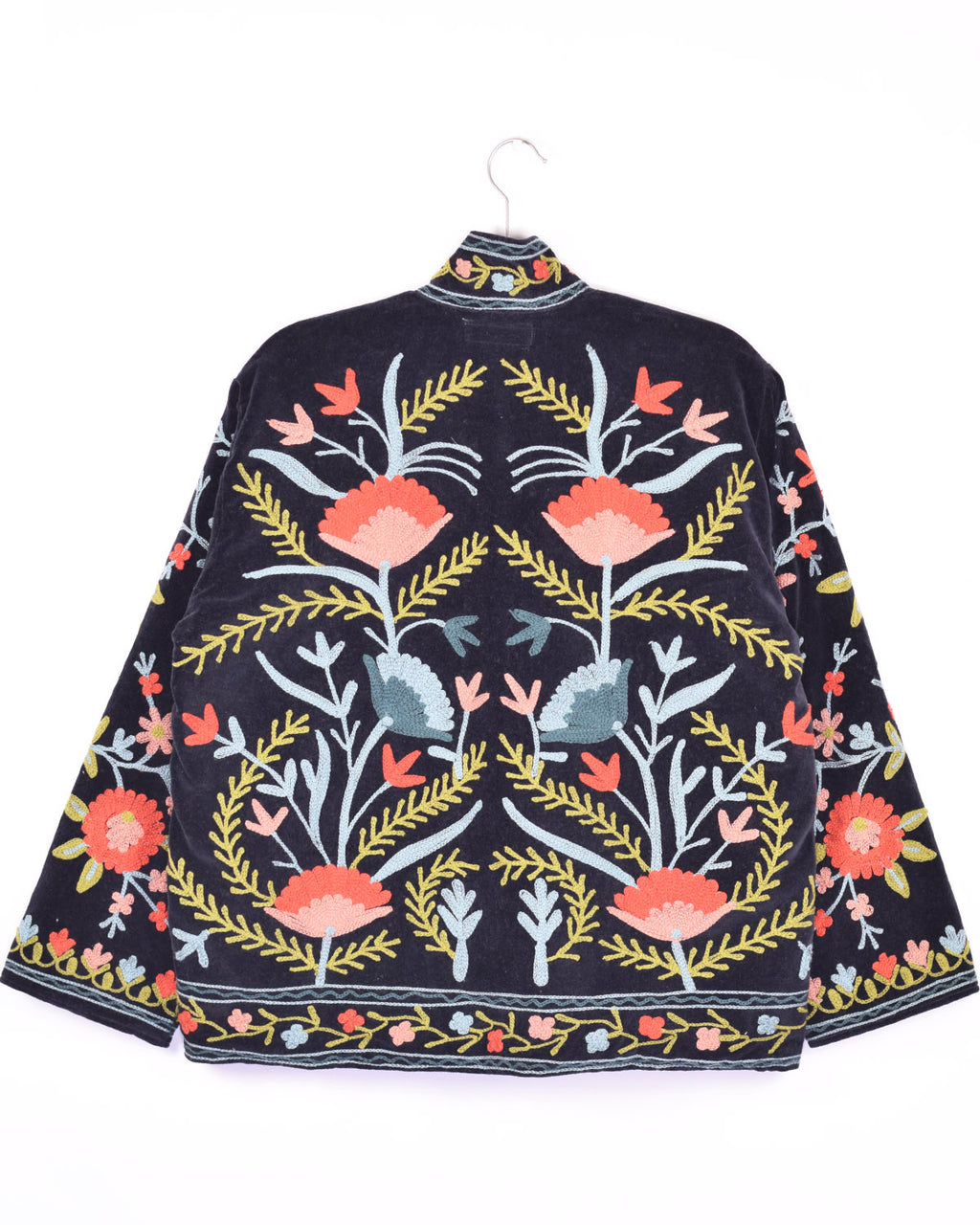 Boho Blooms Embroidered Velvet Jacket - 01 image 1