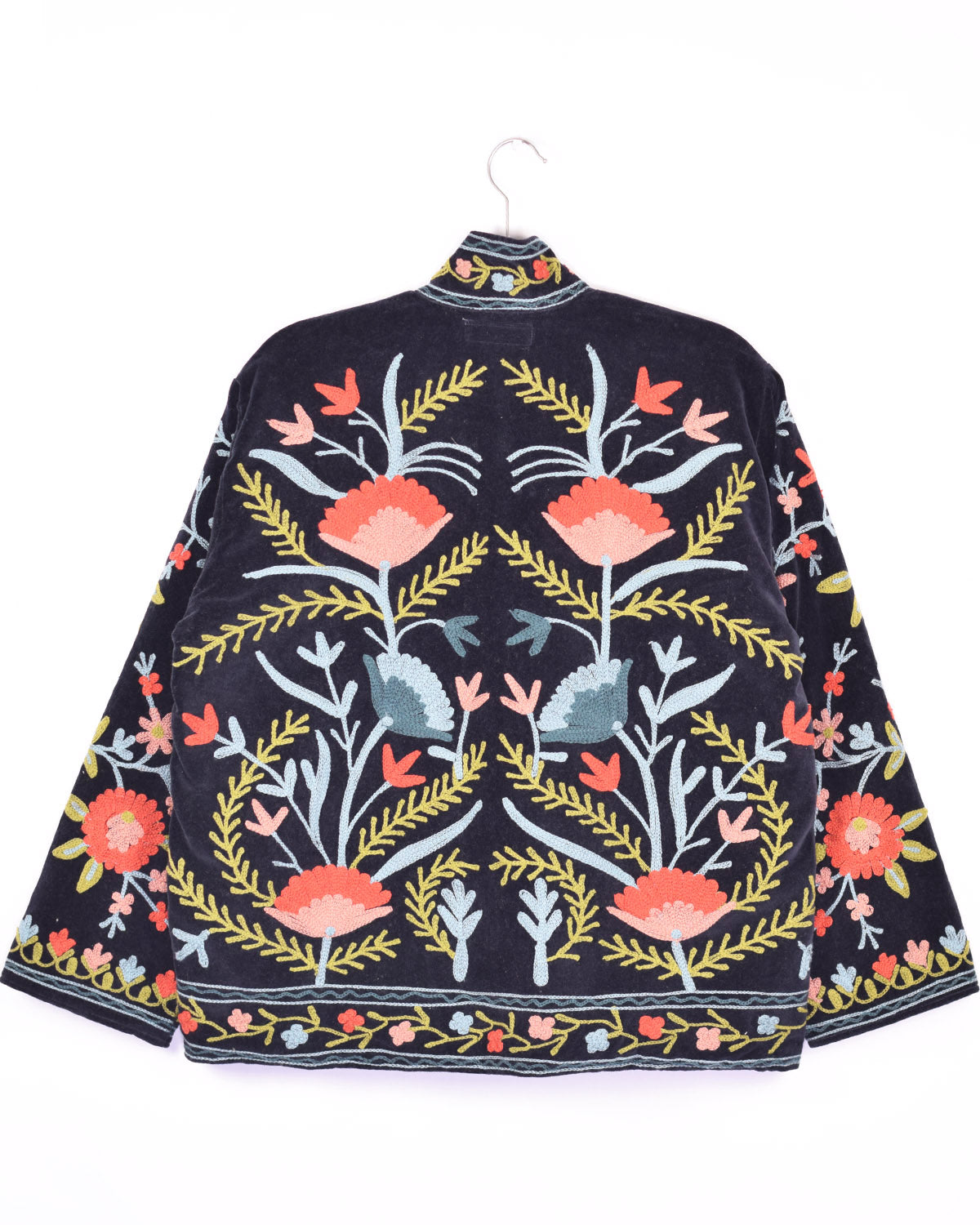 Boho Blooms Embroidered Velvet Jacket - 01 image 1