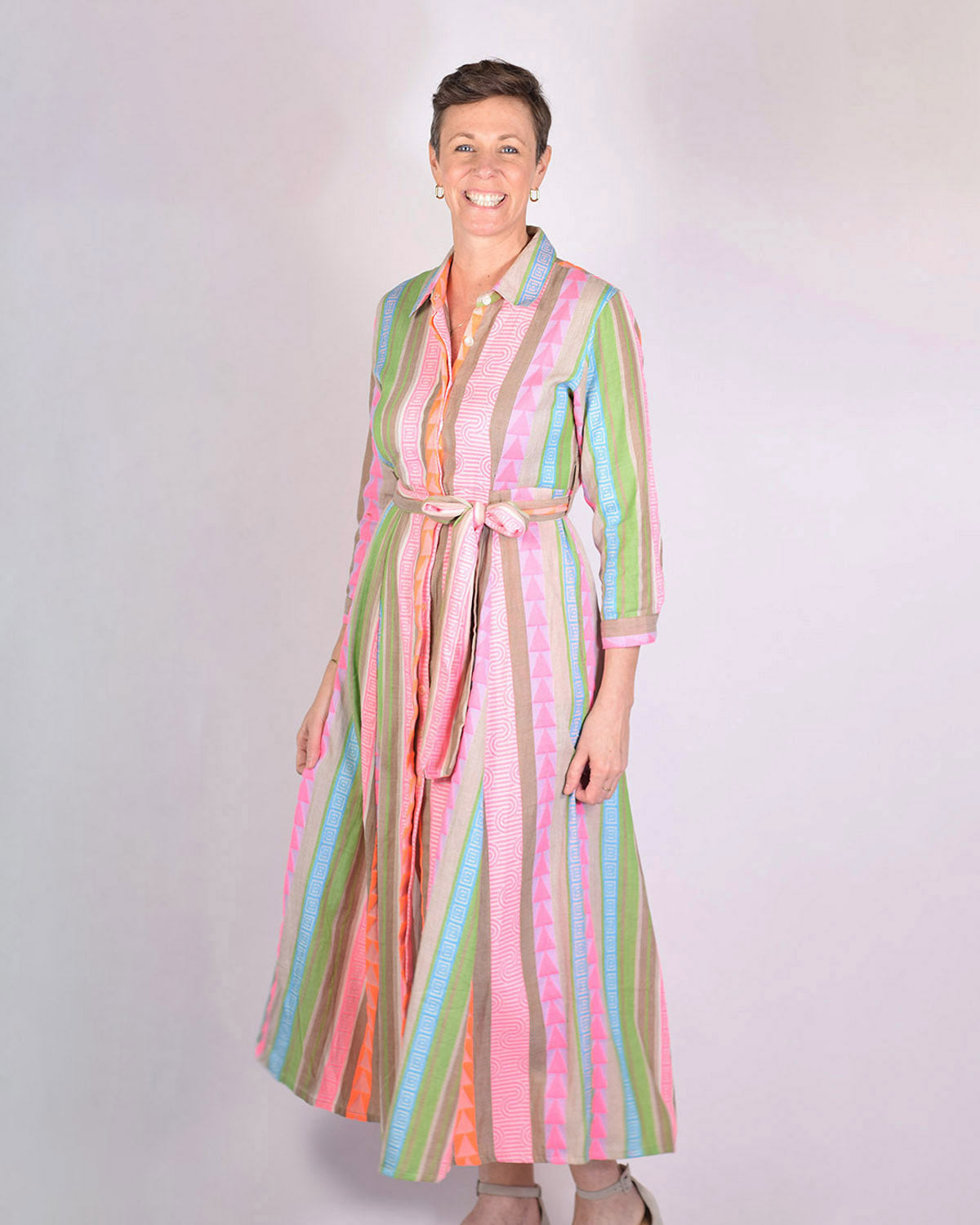 Rowan Shirt Dress - Long Sleeve - Garden Palm image 0